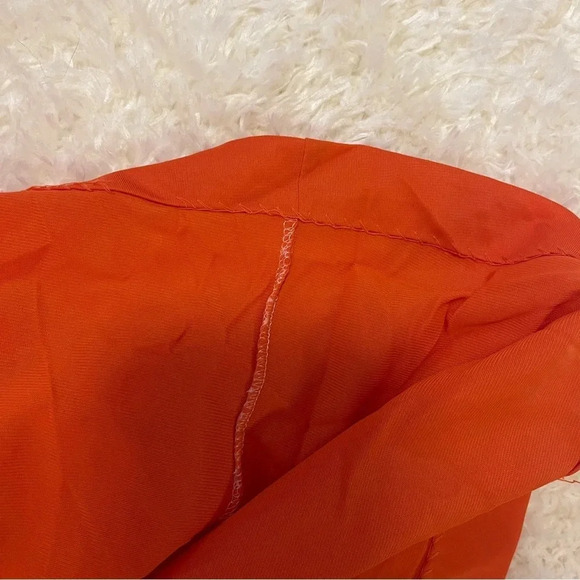 Vintage orange nightgown with embroidered flower snap buttons - size M/L - Picture 16 of 16